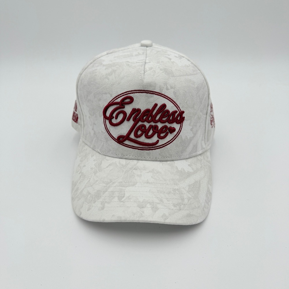 CITRUSY Endless Love Trucker Hat Women OS White Camo Cupid Romance Bridal NEW